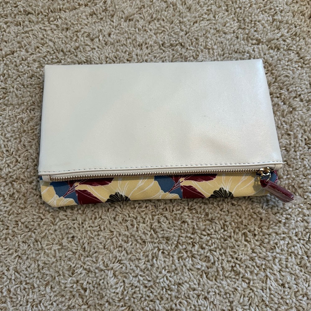 Rachel Pally Cream Satin Clutch NWOT